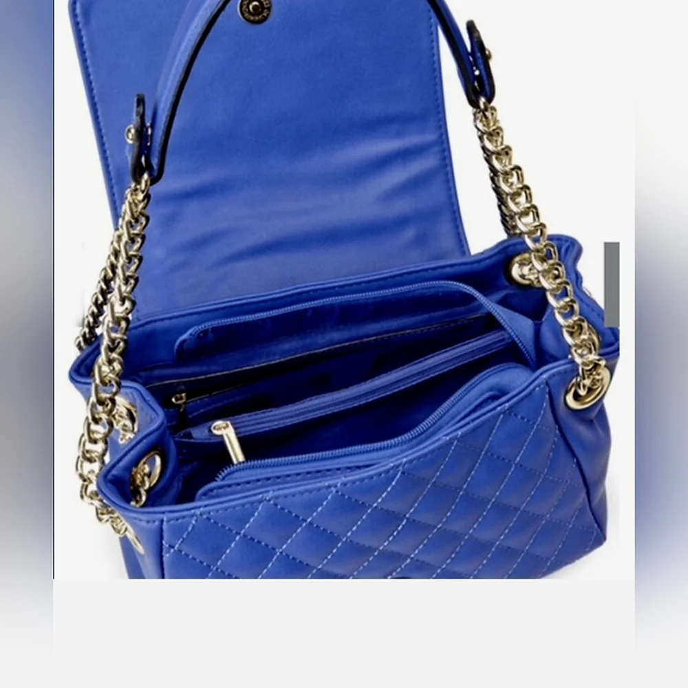 Christian Lacroix Royal Blue Quilted Shoulder Bag